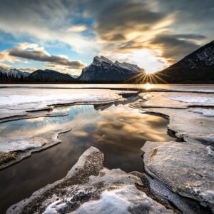 Bursting Ice 8x10 Pre-matted