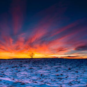 Sky on Fire Framed
